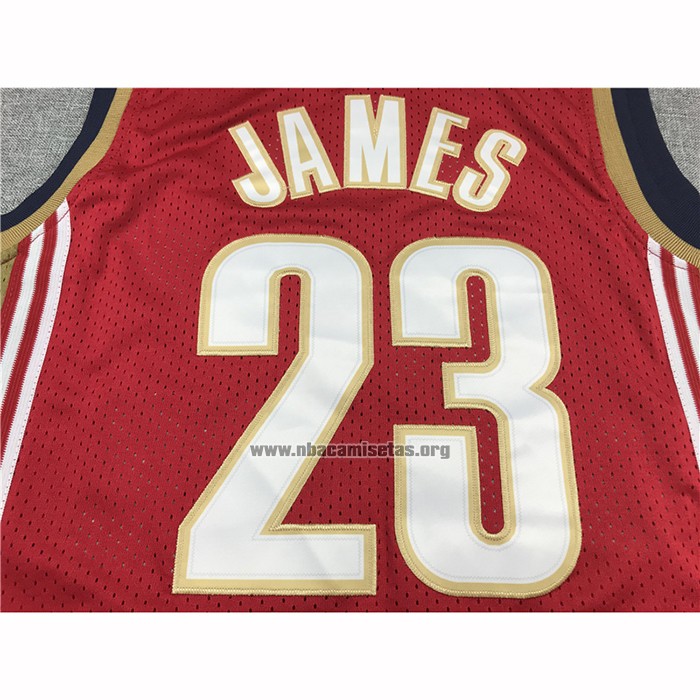 Camiseta Cleveland Cavaliers LeBron James NO 23 Mitchell & Ness 2003-04 Rojo